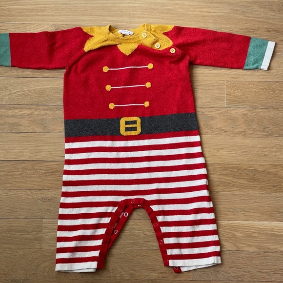 Angel Dear Christmas Elf Sweater Romper 6-12 mos - Picture 1 of 6